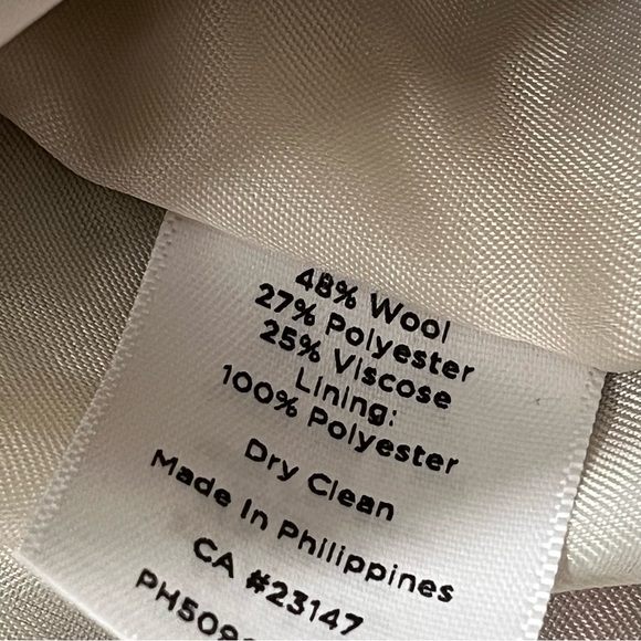 Talbots women jacket Size 10 Shetland Plaid Ruffle Trim Wool Jacket - Picture 11 of 11